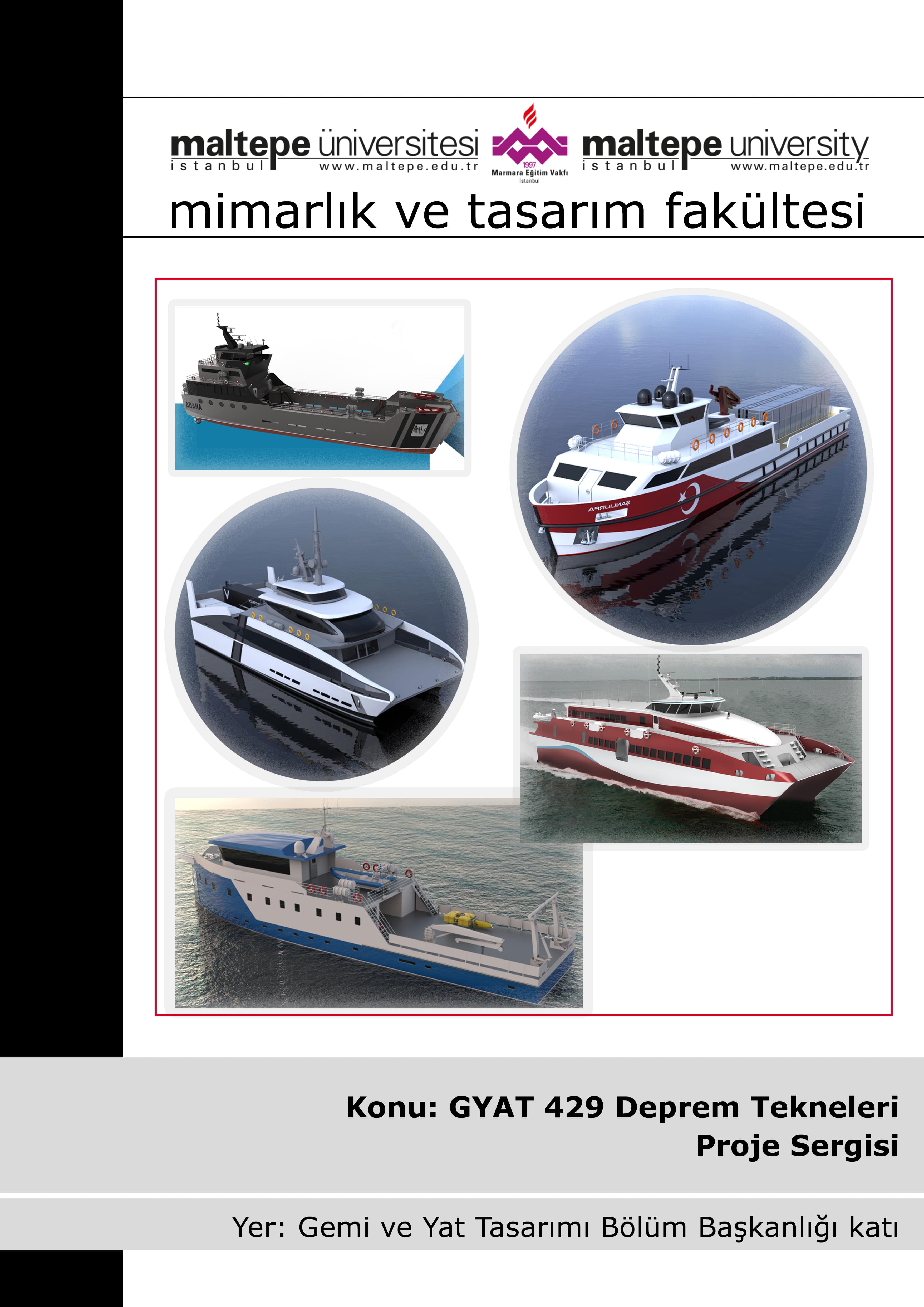 GYAT 429 Deprem Tekneleri Proje Sergisi